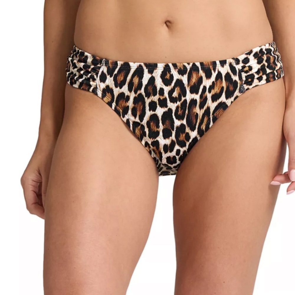 Tommy Bahama Leopard Print Bikini Bottoms in Black, Brown, Cream